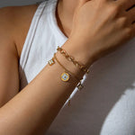 Gold plated Queen Head Round Bracelet