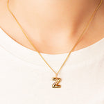 Z Bubble Letter Pendant Necklace