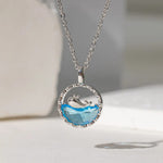 Blue Sea Dolphin Pendant Necklace
