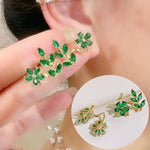 Multi Colour Leaf shape Korean studs