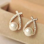 Double Cross Dimond Korean earring