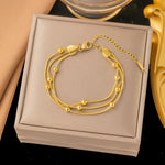 Triple Layered Anklet & Bracelet