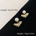 Pearl Leaf Korean Studs