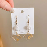 Glass Slap Design Korean earring
