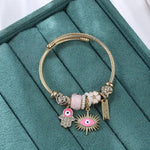 Pink Evil Eye Bracelet