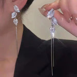 Diamond Leaf Earrings