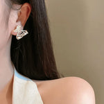 Crystal butterfly Korean earring