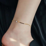 White Stone Anklet