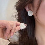 White Flower Earrings