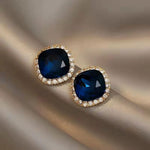 Blue Sapphire Gemstone 💎 Earrings