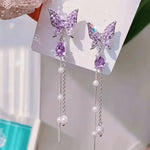 Purple Colour Trending Korean earring