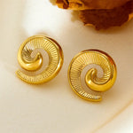 Gold Plated Spiral Earring