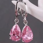 Purple Crystal Korean earring