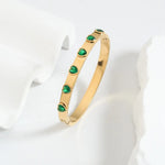 Green Heart Stone Bracelet