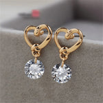 Heart Shape Single Dimond Korean earring