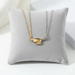 Magnet Handshake Couple Necklace