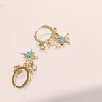 Blue Pearl Gold Plated Earrings