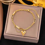 Heart Pendant Anklet & Bracelet