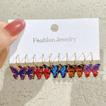 Multiple Colour Korean Butterfly Stud Earring