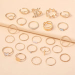 Set of 24 Golden Colours Rings