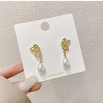 Half Butterfly Pearl Earrings