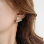 White butterfly Korean earring