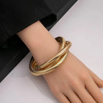 Gold Plated Spiral Twisted Kada