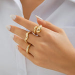 Set of 3 Gold Plated Rings
