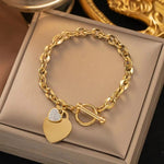 Two Heart Chain Bracelet
