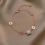 Rosegold Diamond Spring Braclet