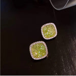 Green Small Crystal Earring