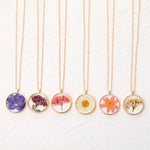 Dried Flower Resin Necklace