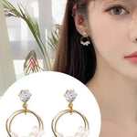 Multi Crystal Korean earring