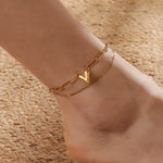 Heart Pendant Anklet & Bracelet
