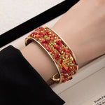 Red Yellow Crystal Bracelet