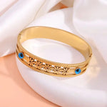 Evil Eye Flower Kada Bracelet