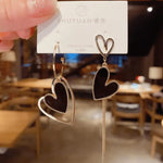 Black Colour Heart Shape earring