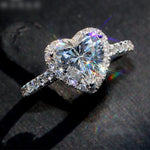 Heart Crystal Diamond Ring