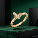 Butterfly shape ring