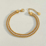 Mini Golden Balls Diamond Bracelet