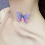 Purple Butterfly Choker
