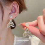 Fish Tail Crystal Earring