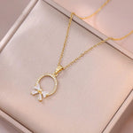 Bow Diamond Pendant Necklace