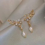Crystal Flower Earrings Jacket