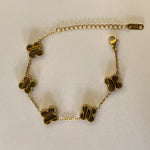 Wood Shade Clover Bracelet