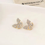Golden Butterfly Studs With 💎