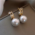 Golden Pearl 2 way Wear Earrings