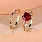 Red Diamond Couple Ring