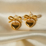 Bow Heart Shape Earrings