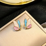 Dual Tone Butterfly Earring